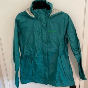 Marmot Teal Light Weight Rain Jacket Large